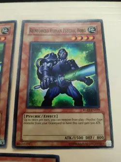 3x Reinforced Human Psychic Borg RGBT-EN029 Super Rare Unlimited LP - Image 4