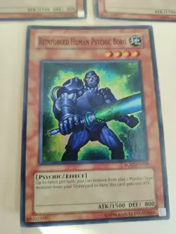 3x Reinforced Human Psychic Borg RGBT-EN029 Super Rare Unlimited LP - Image 5