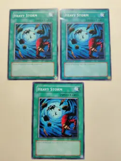 3x Heavy Storm SD6-EN023 1st Ed/Unlimited LP/MP - Image 1