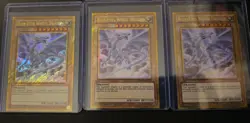 3x Blue-Eyes White Dragon Gold Secret Rare Playset MVP1-ENGV4 YuGiOh! NM - Image 1