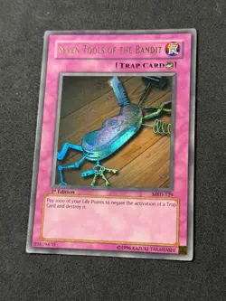 Yugioh Seven Tools of the Bandit MRD-129 1st Edition Ultra Rare LP - Image 2