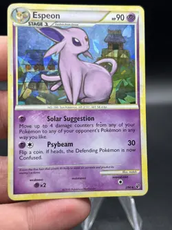 Pokemon HGSS Undaunted ESPEON Cracked Ice Holo Rare #2/90 MP ZJ1 - Image 2