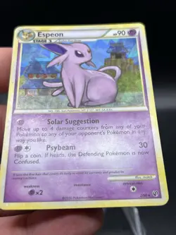 Pokemon HGSS Undaunted ESPEON Cracked Ice Holo Rare #2/90 MP ZJ1 - Image 3
