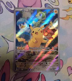 Pokemon Pikachu Alt Art Paldea Evolved SVP 27 Black Star Promo - Image 1