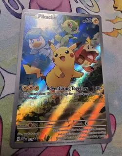 Pokemon Pikachu Alt Art Paldea Evolved SVP 27 Black Star Promo - Image 2