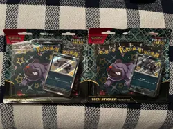 2x Pokemon Scarlet & Violet Paldean Fates Tech Sticker Collection Shiny Maschiff - Image 1
