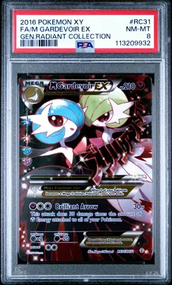 2016 POKEMON XY GENERATIONS RADIANT COLL #RC31 FULL ART/M GARDEVOIR EX PSA 8 - Image 1