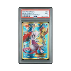 2015 Pokemon XY Breakthrough Mewtwo Ex SECRET #163/162 PSA 9 - Image 1