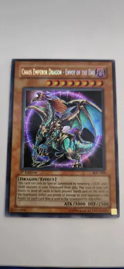 G2U Yugioh Chaos Emperor Dragon Envoy of the End IOC000 1st Edition NM HOLO BLE - Image 2