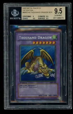G1N Yugioh Thousand Dragon MRD143 Secret Rare 1st Edition BGS 95 Gem Mint - Image 1