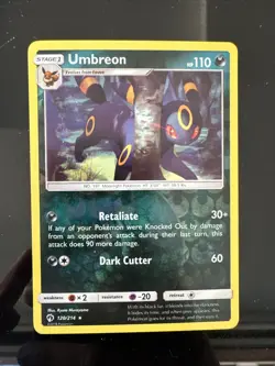 Umbreon 120/214 Sm-Lost Thunder Reverse Holo Near Mint - Image 1