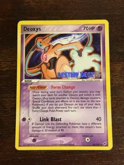 Deoxys 16/107 Destiny Deoxys Movie Promo Pokemon Card Stamped Rare - Image 1