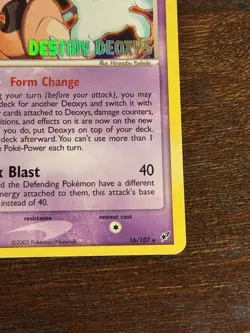 Deoxys 16/107 Destiny Deoxys Movie Promo Pokemon Card Stamped Rare - Image 4
