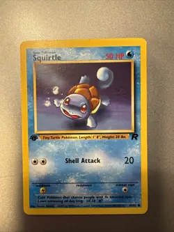 Squirtle 68/82 1st Edition Team Rocket 2000 Vintage WOTC Pokemon TCG Card - Image 1
