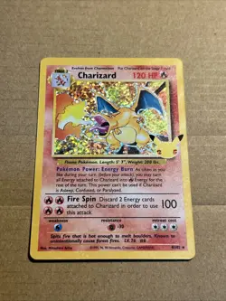 Pokemon TCG Charizard Celebrations Holo Rare Card 4/102 Mint Condition - Image 1