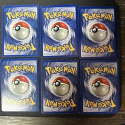 6 Basic Energy - 1999 English Base Set Unlimited WOTC Pokemon Cards - Image 2