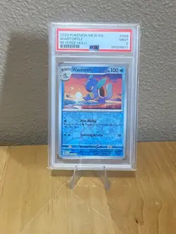 2023 POKEMON MEW EN WARTORTLE REVERSE HOLO CARD #008 PSA 9 MINT - Image 1