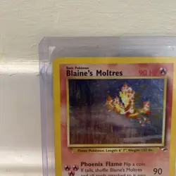 Pokemon 1999-2000 Blaine's Moltres Gym Heroes Holo 001/132 LP Card Lvl 44 #146 - Image 2