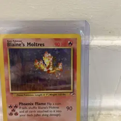 Pokemon 1999-2000 Blaine's Moltres Gym Heroes Holo 001/132 LP Card Lvl 44 #146 - Image 3
