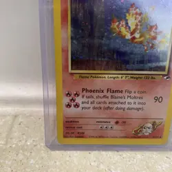Pokemon 1999-2000 Blaine's Moltres Gym Heroes Holo 001/132 LP Card Lvl 44 #146 - Image 5