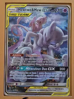 Pokemon Mewtwo & Mew GX TAG TEAM Promo Holo Card SM191 SM 2019 - Image 1