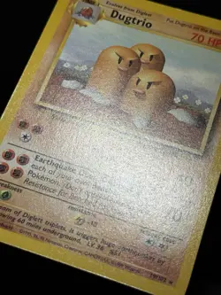 Dugtrio 19/102 WOTC Base Set Unlimited Rare Pokemon Card LP - Image 5