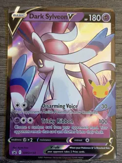 Dark Sylveon V Pokemon 25th Anniversary Celebration Promo SWSH134 Full Art Card - Image 1