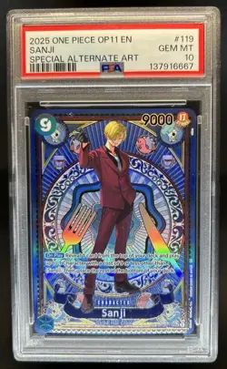 2025 One Piece Sanji Special Card Alt Art #OP06-119 PSA 10 GEM MINT - Image 1