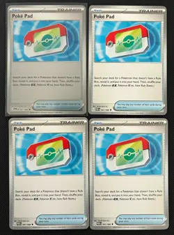 Pokemon TCG POR - Poke Pad Trainer Item - 4 Card Lot - 081/088 - Image 1