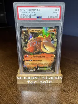 PSA 9 MINT Camerupt EX 29/160 XY Primal Clash Holo Pokemon Card - Image 1