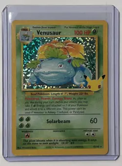 Pokemon TCG Celebrations Venusaur Holo Rare Card #15/102 Classic Collection TCG - Image 1