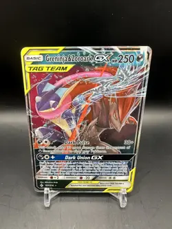 Pokemon TCG Greninja & Zoroark GX Holo Ultra Rare Card Unbroken Bonds 107/214 - Image 1