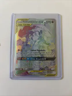 Reshiram & Zekrom GX - 259/236 - Pokemon Cosmic Eclipse Sun Moon Secret Card - Image 1