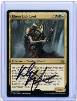 Kheru Lich Lord Khans of Tarkir Rare Signed Artist Proof MTG - Image 1