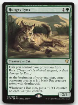MTG Commander 2017 #31 Hungry Lynx NM - Image 1