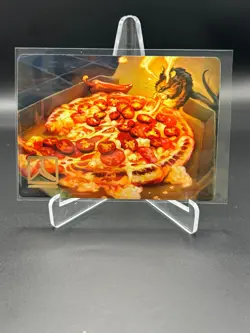 Spicy Oatmeal Pizza Gold Foil Signature Art Series MTG TMNT Ninja Turtles 11/54 - Image 1