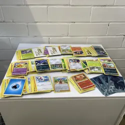 Pokemon Bulk Commons And Card Sleeves Mixed Lot 400+ TCG - Image 1