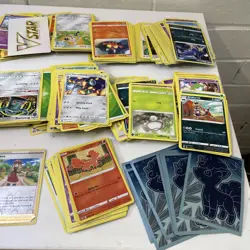 Pokemon Bulk Commons And Card Sleeves Mixed Lot 400+ TCG - Image 4