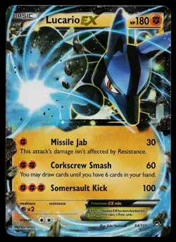 Pokemon Card - Lucario EX Furious Fists 54/111 Holo Rare EX 2014 - Image 1