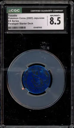 Pokemon Totodile Coin EX Series Feraligatr Starter Deck Japanese CGC 8.5 - Image 1