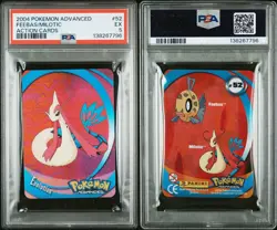 Feebas Milotic 52 Pokemon Card 2004 Advanced Action Card Lenticular Panini PSA 5 - Image 3