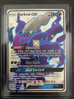 Pokemon TCG Darkrai GX SV70/SV94 Hidden Fates Shiny Vault Holo Card NM Condition - Image 1