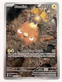 STUNFISK 202/191-SURGING SPARKS POKEMON -SPECIAL ILLUSTRATION -ULTRA RARE-MINT - Image 1