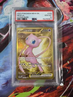 2023 POKEMON MEW EN-151 HYPER RARE #205 MEW EX PSA 10 - Image 1