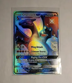 Charizard GX Hidden Fates Holo Full Art Ultra Rare Card SV49/SV94 Pokemon TCG - Image 1