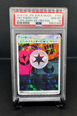 UNIT ENERGY FDF 2018 Pokemon Sun & Moon Ultra Shiny GX Reverse Foil PSA 10 #150 - Image 1