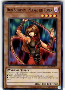 Yugioh! Dark Scorpion - Meanae the Thorn - DCR-EN061 - Common - Unlimited 25th A - Image 1