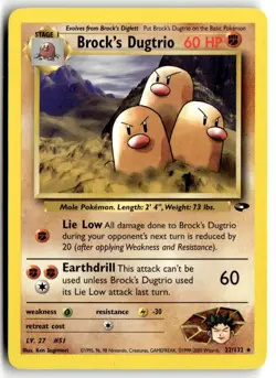 2000 Pokemon - Gym Challenge Brock’s Dugtrio #22/132 - Image 1