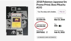 2018 POKEMON JPN SM PROMO Pretend Boss Pikachu Team Magma #193 PSA 10 GEM MT 🔥 - Image 3