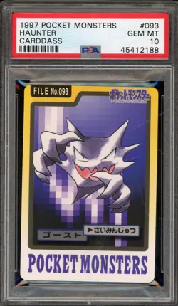 Pokemon Bandai Carddass Haunter Japanese #093 Scratched Slab PSA 10 Gem Mint - Image 1